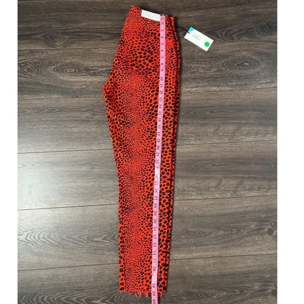 RE/DONE Cheetah Print High Rise Crop Jeans Flame Orange Size 26 NWT - Picture 14 of 16